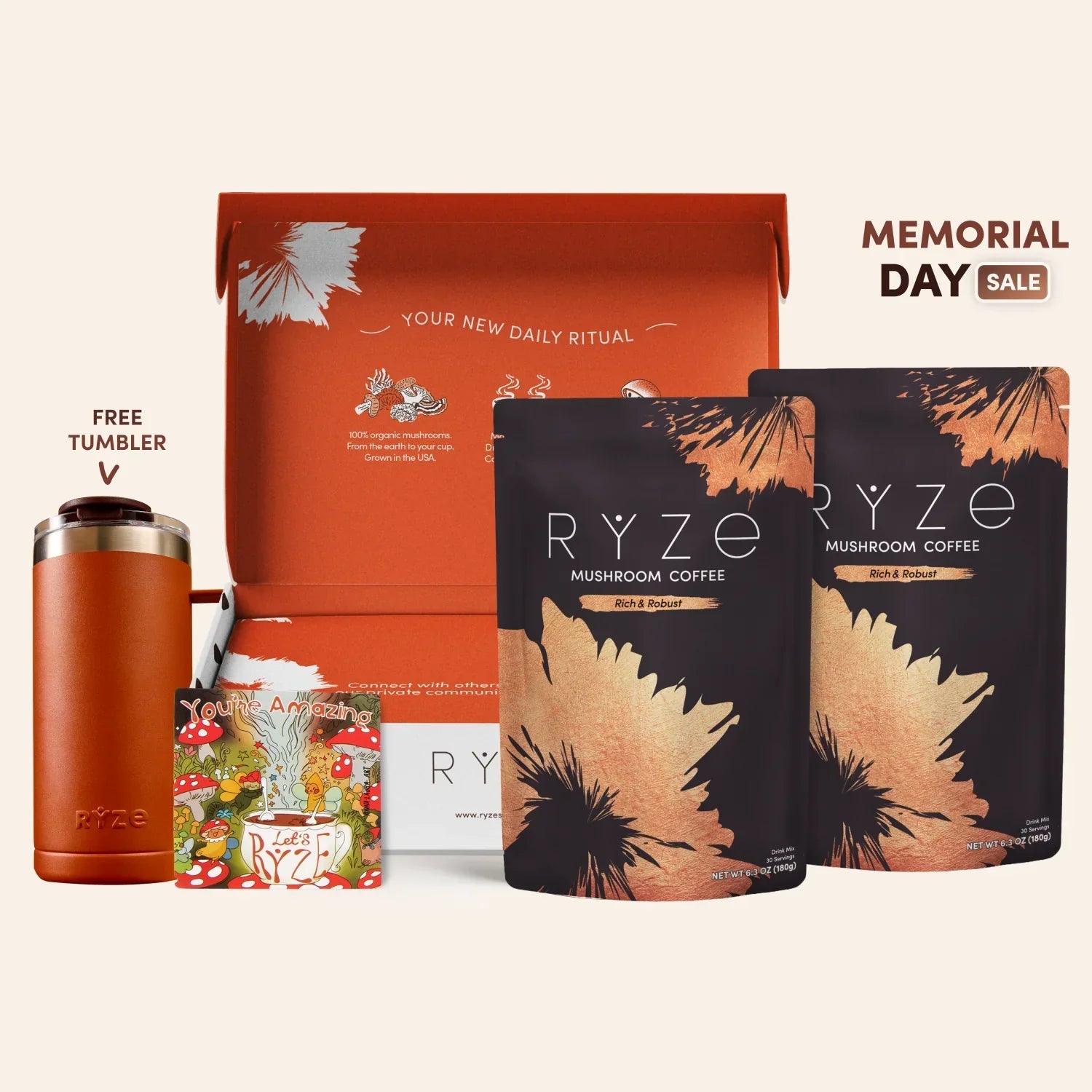 Mushroom Coffee Dark Roast Starter Kit 60 Servings